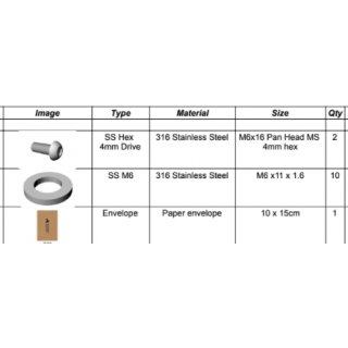 2026 AK FOIL REAR WING SCREWS/WASHERM6X16 TORX
